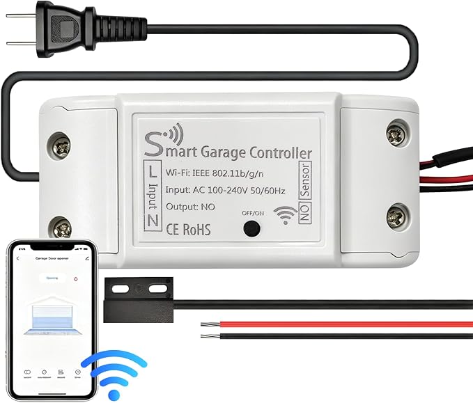 Smart Garage Door Opener, Smart Garage Control Compatible by AFFCRKS