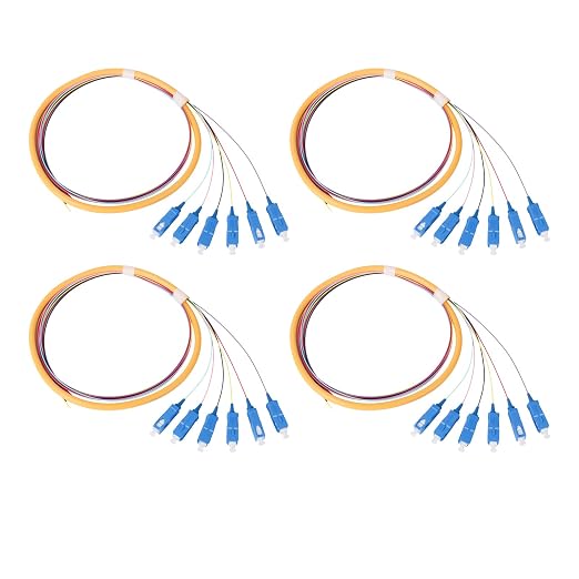 6 Strands SC UPC Singlemode Fiber Optic Pigtail 1.5m SC Single Mode Fiber Cable by FiberOpticalAccessories