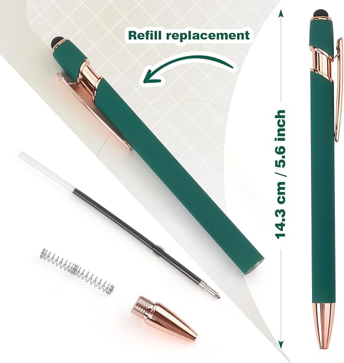6 Pack Ballpoint Pen 2-in-1 Stylus Retractable Ballpoint Pen - Image 3