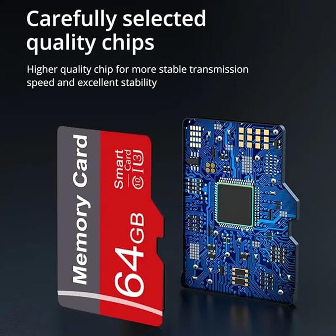 2 Pack Memory Card 64GB with Adapter, High Speed TF Card, UHS-I C10 A1 Memory - Image 4