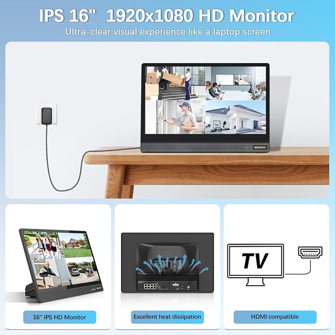 【All-in-One Security System】 4K 2160P Outdoor Wired Security Camera System - Image 3