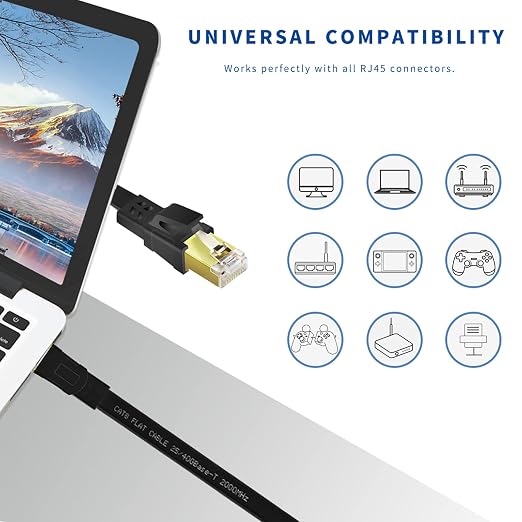 CAT8 Ethernet Cable 20ft, High Speed Heavy Duty Cat8 LAN Network Cable 40Gbps - Image 8
