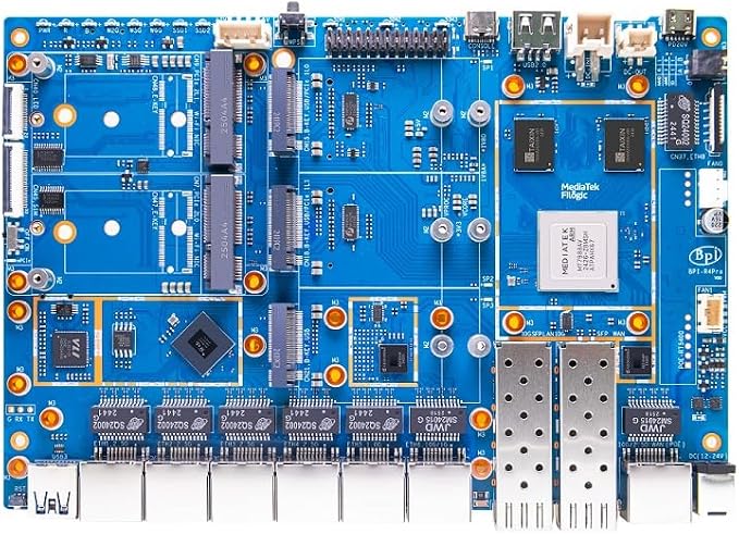 youyeetoo BPI-R4 Pro 8X/4E WiFi 7 Router Board, 8GB DDR4 MT7988A Cortex-A73 - Image 5