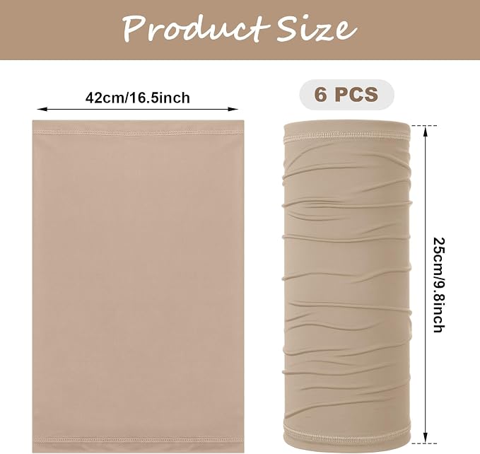 Geyoga 6 Pieces Summer UV Protection Cooling Neck Gaiter Face Clothing Neck - Image 2