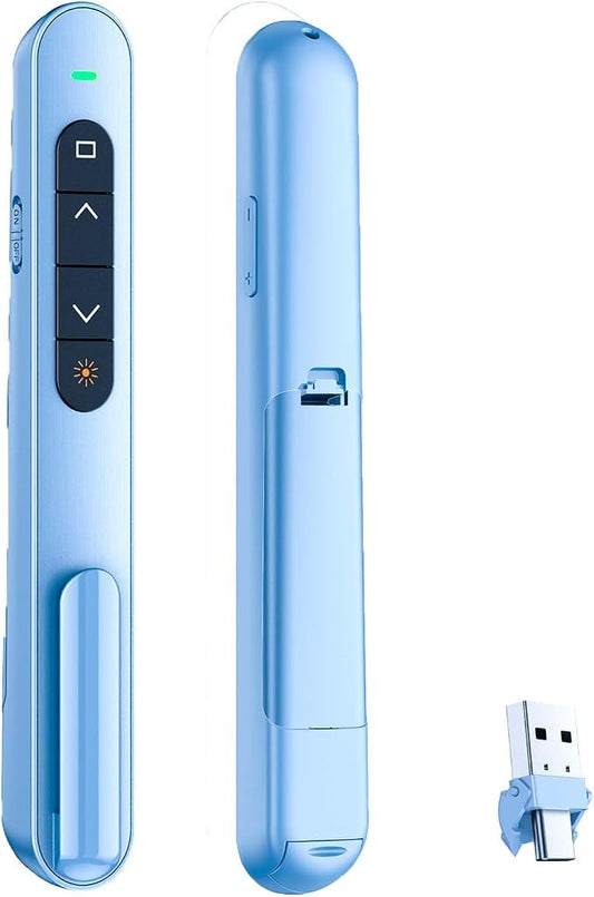 QUI Presentation Clicker with Volume Control, 2.4GHz USB Wireless Presenter by QUI