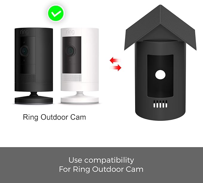 Silicone Cover Compatible with Ring Stick Up Cam Battery, Eave Style Protective - Image 2
