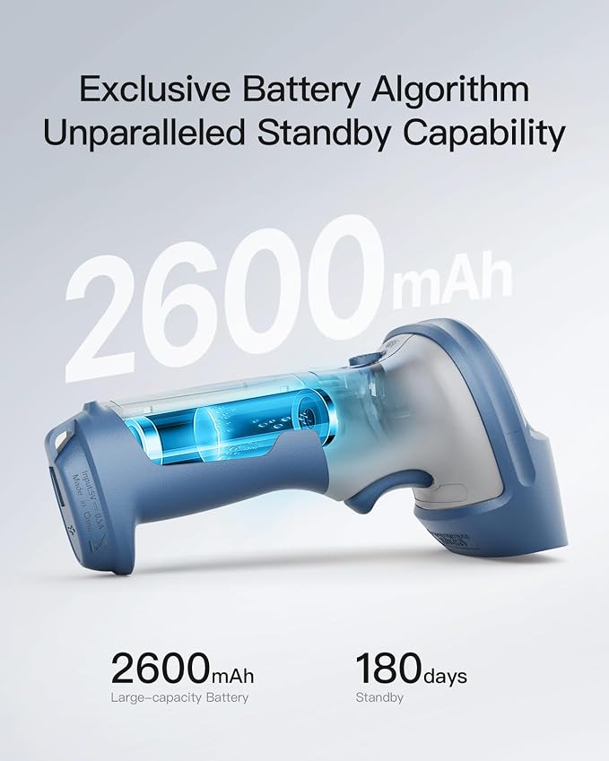 Inateck Bluetooth Barcode Scanner, 2D Wireless Barcode Scanner, 3 in 1 Reader - Image 7