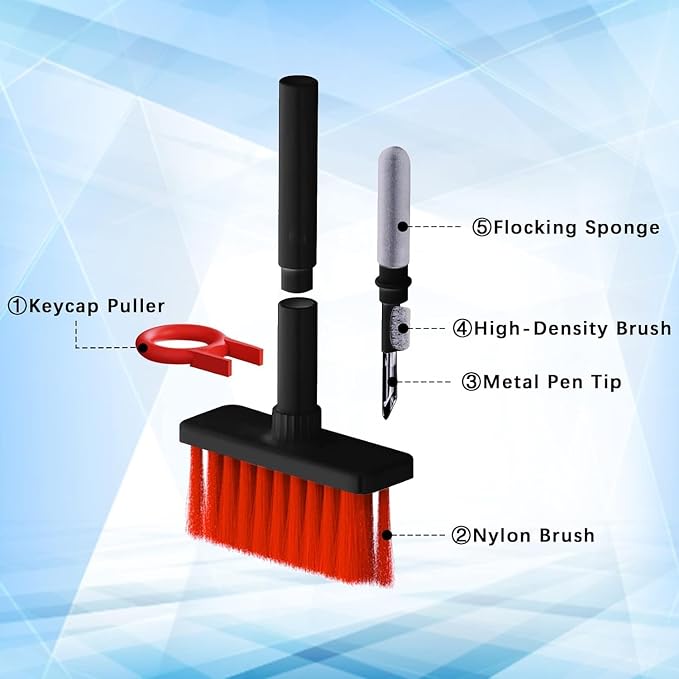 5 in 1 Keyboard Cleaning Brush Kit, Cleaning Tools - Image 3