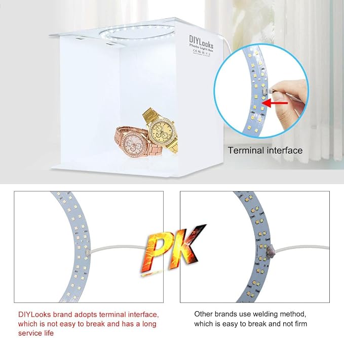 23cm Ring LED Panel Folding Portable Light Photo Lighting Studio Shooting Tent - Image 2