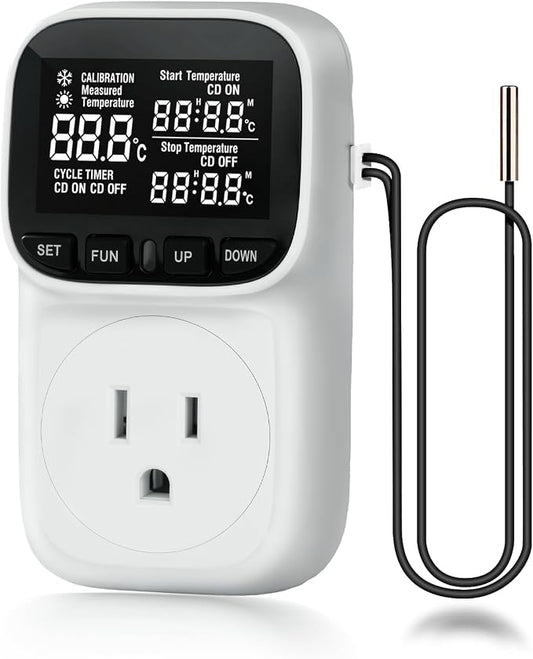 Digital Temperature Controller, 15A/1800W Thermostat Outlet by Unknown
