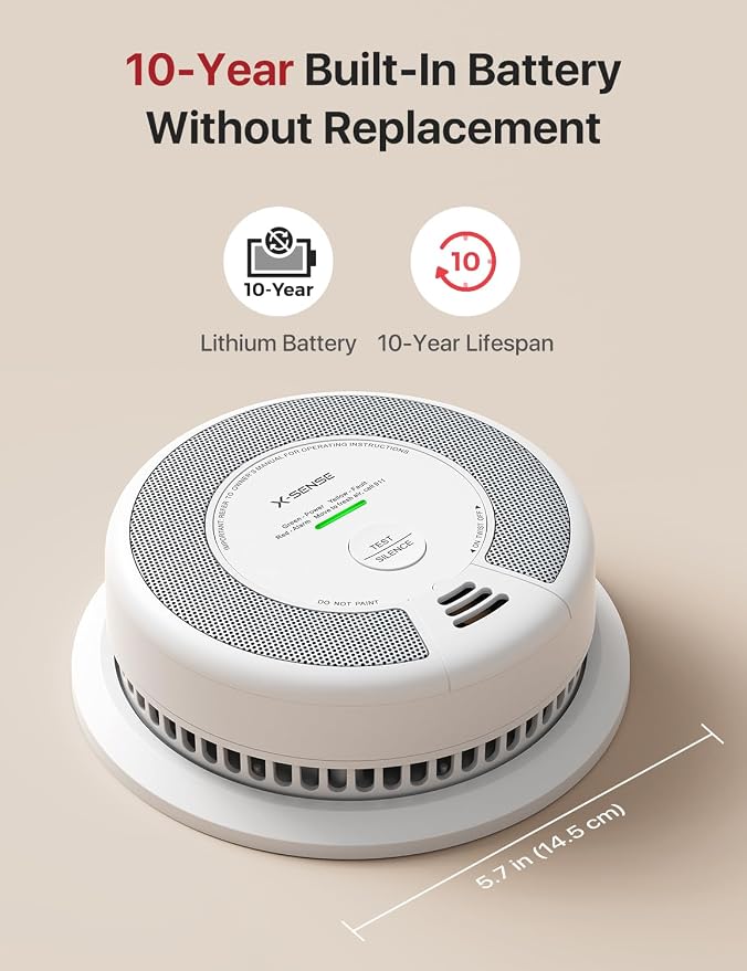 X-Sense Wireless Interconnected Combination Smoke and Carbon Monoxide Detector - Image 3