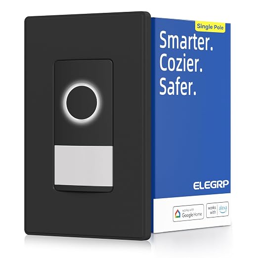 ELEGRP Smart Motion Sensor Switch, 2.4GHz Wi-Fi Single Pole Light Switch Works by ELEGRP%7CELEGROUP