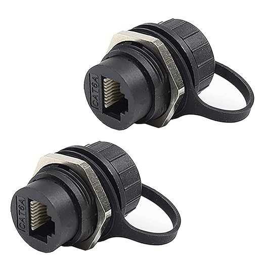 PENGLIN 2PCS Industrial IP67 Waterproof Shielded RJ45 Coupler, CAT6A Ethernet by PENGLIN