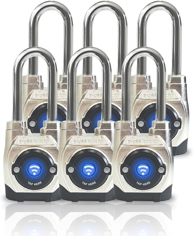 5th GEN Outdoor Smart Padlock – Keyless Bluetooth & NFC Lock, Weatherproof by eGeeTouch