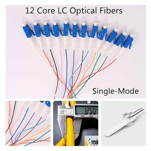 4Pcs 1.5 Meter 12 Strand SingleMode 9/125 LC-UPC Fiber Pigtail, 12 Color-Coded - Image 5