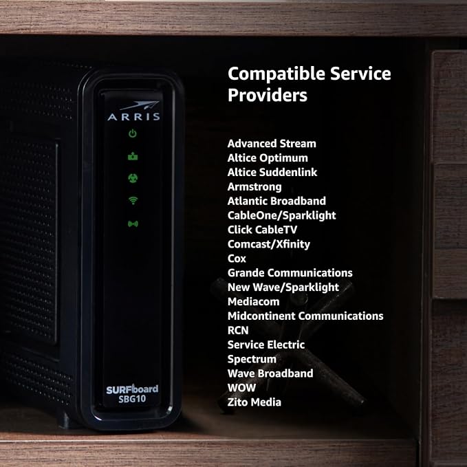 ARRIS - Modem Router Combo - DOCSIS 3.0 16 x 4 Gigabit & AC1600 WiFi, 400 Mbps - Image 10