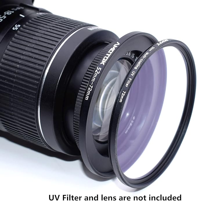 52mm Lens to 72mm Camera Filters Ring Compatible All 52mm Camera Lenses to 72mm - Image 8