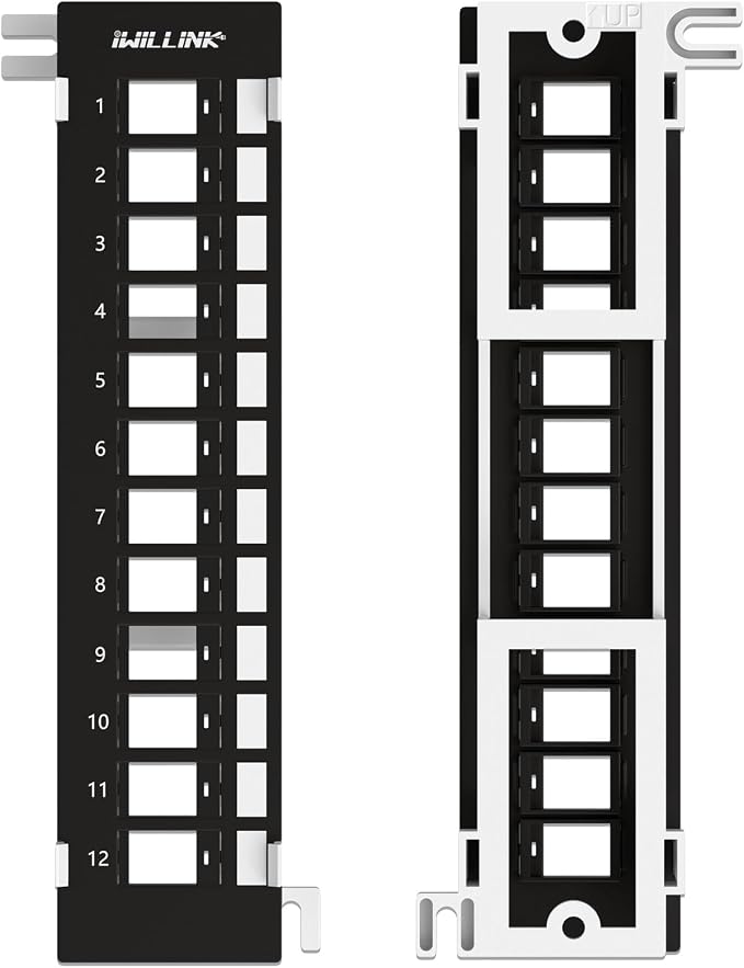 Iwillink Blank 12-Port Keystone Patch Panel - Image 6