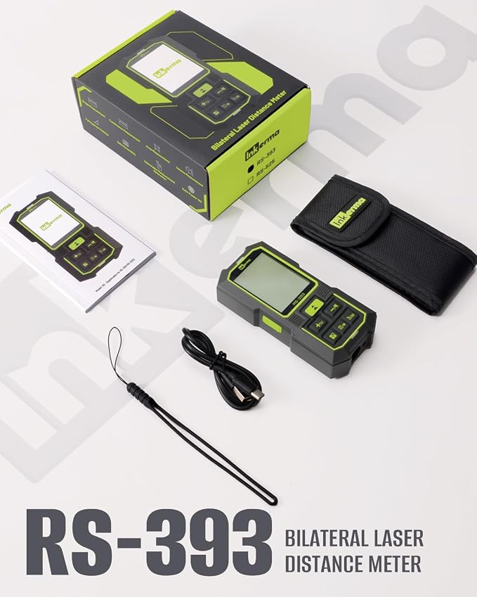 Inkerma Dual Laser Measurement Tool, 393Ft/120M Bilateral Laser Distance Meter - Image 7