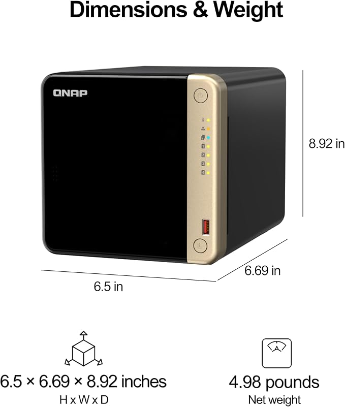 QNAP TS-464-8G-US 4 Bay High-Performance Desktop NAS - Image 3