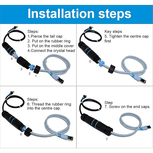 IP68 Waterproof RJ45 Coupler, Shielded Pure Copper Waterproof Ethernet Coupler - Image 7