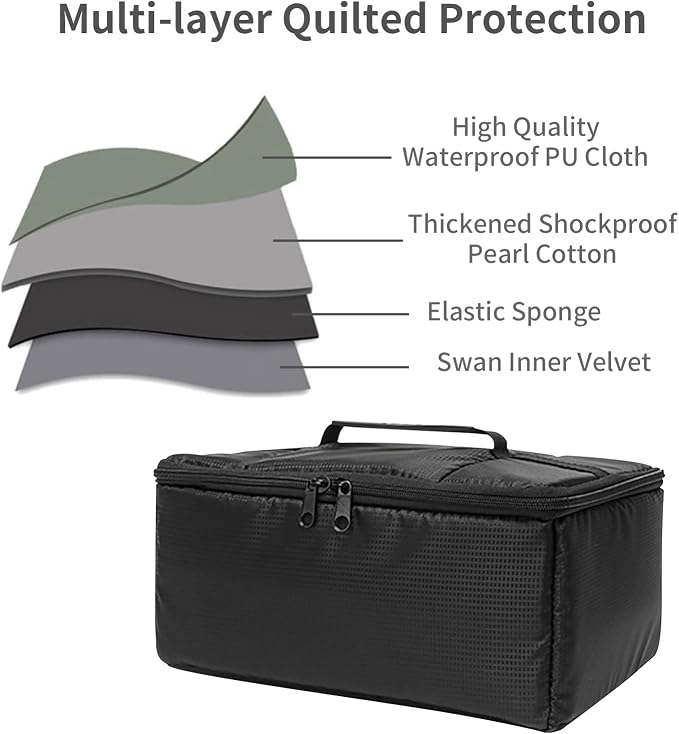 Camera Insert Bag Camera Case, Water Resistant Camera Bag Insert Portable Inner - Image 5
