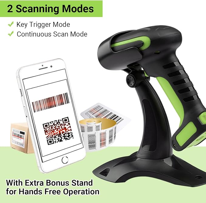 Tera Pro Industrial Wireless Barcode Scanner 2D QR 1D Bar Code Reader 2.4G - Image 4