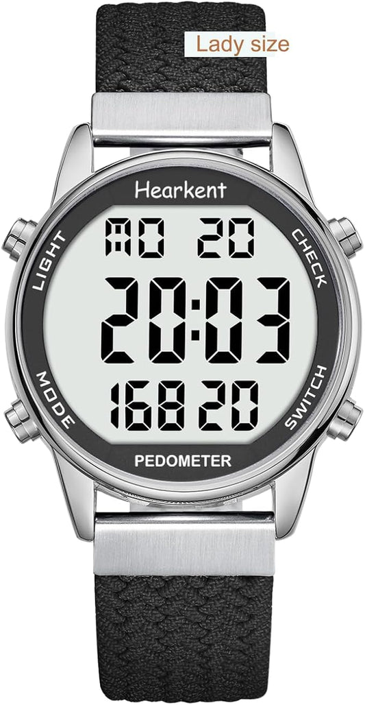 Hearkent Pedometer Watch for Walking Steps and Miles-Men&Women-Step Counter for by Hearkent