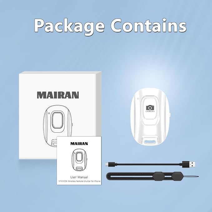 MAIRAN Rechargeable Wireless Camera Remote Shutter - Image 7