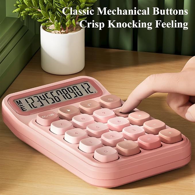 M&G Mechanical Switch Calculator, 12 Digits, Large LCD Display and Big Buttons - Image 4