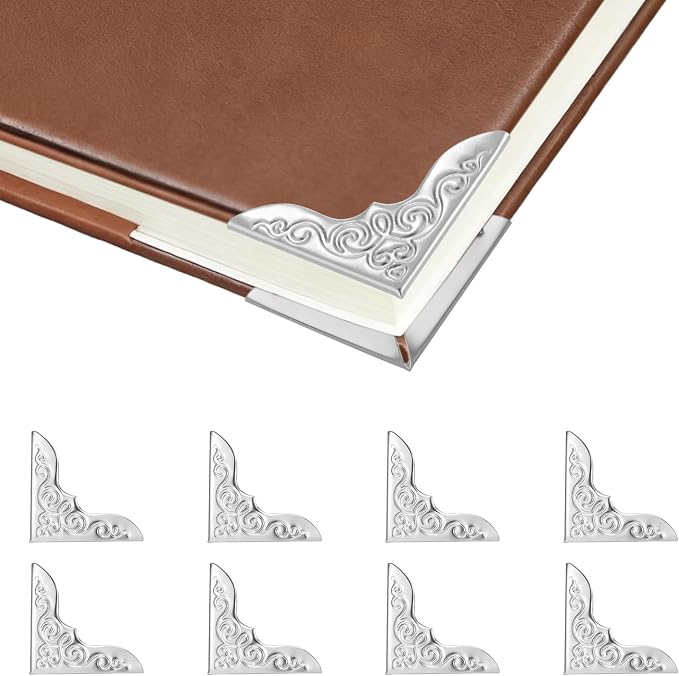 100pcs Metal Book Corner Protectors, Paperbacks Book Edge Protectors Picture by CooBigo