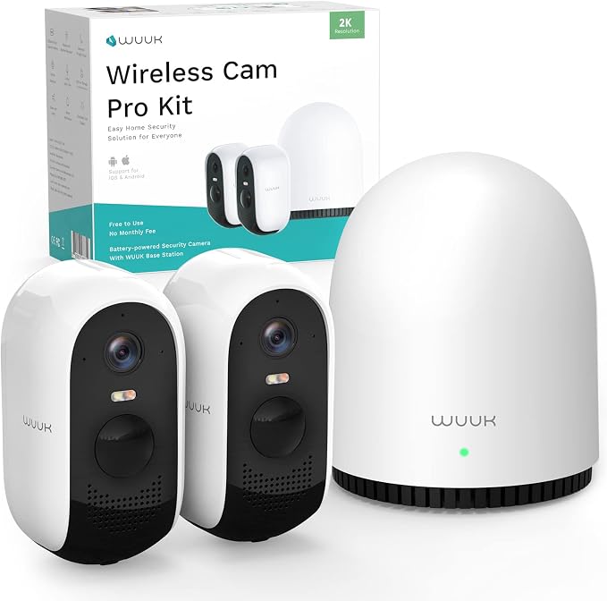 WUUK Security Cameras Wireless Outdoor, Indoor Home Surveillance System by WUUK