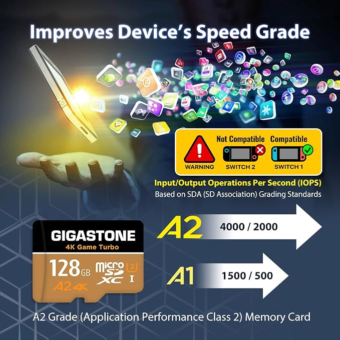 【For Switch 1 Only】GIGASTONE 128GB Micro SD Card, 4K UHD Game Turbo, MicroSDXC - Image 7