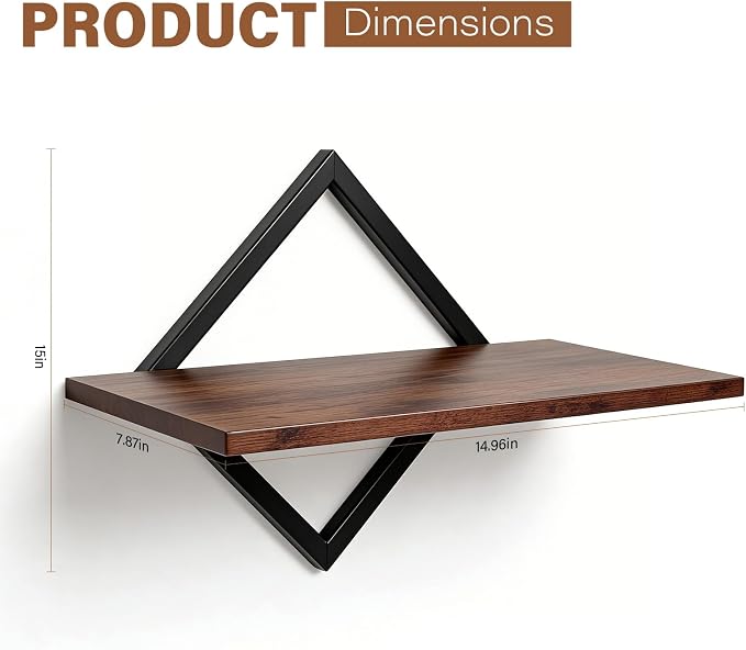 DAWASAPAT Projector Wall Mount Shelf, 14.97" x 7.87" Floating Shelf - Image 3