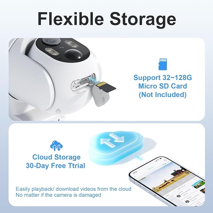 4G LTE Cellular Security Camera No Internet Needed, 2K Solar No wifi Security - Image 5