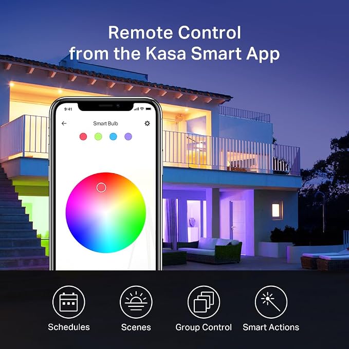 New Kasa Smart Bulb, Full Color Changing Dimmable Smart WiFi Light Bulb - Image 8