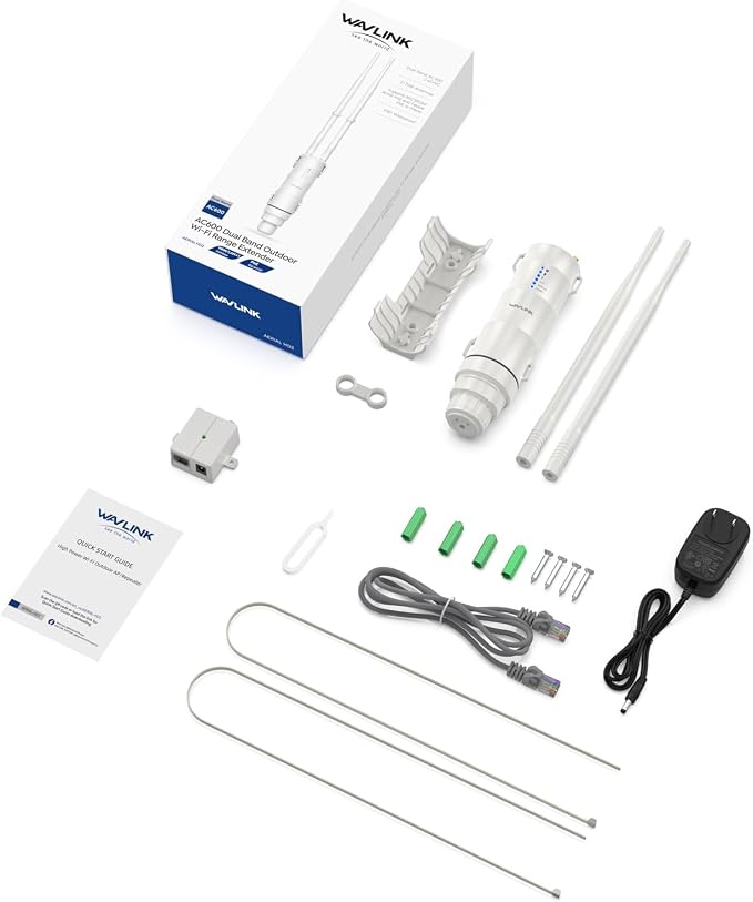 Outdoor WiFi Access Point, WAVLINK WiFi Router Extender, AC600 High Power Dual - Image 9