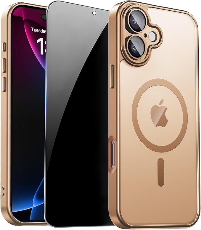 for iPhone 17 Case with Privacy Screen Protector and Camera Protection by ZOZDOKG