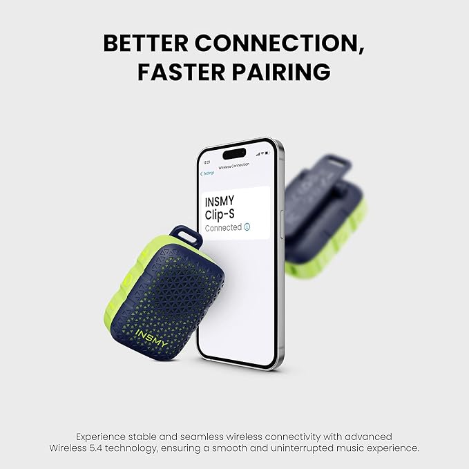 INSMY Wearable Bluetooth Speakers, IP67 Waterproof, Clip-On Portable Small - Image 8