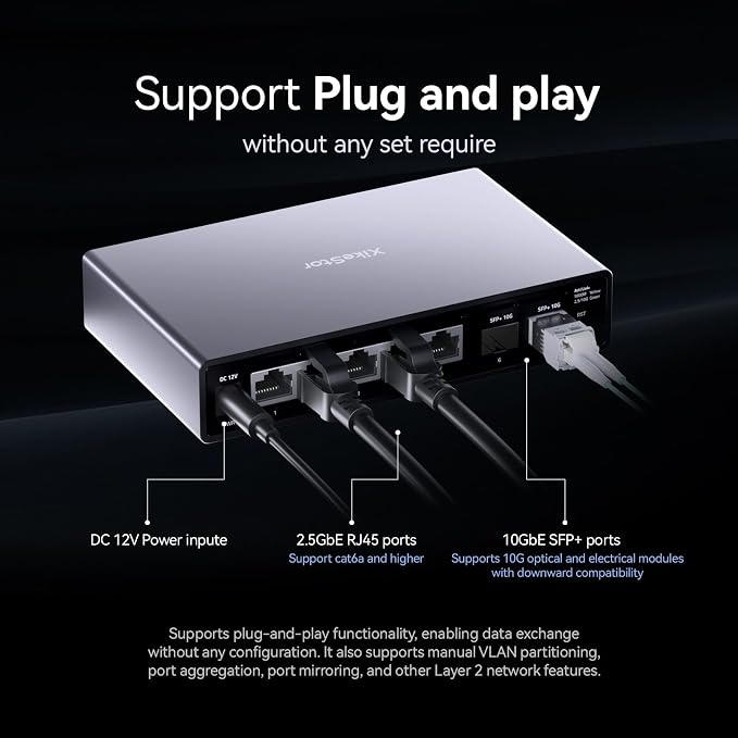 7-Port 2.5GbE Managed Switch | 5 x 2.5G Base-T + 2 x 10G SFP+ | Web Managed - Image 5