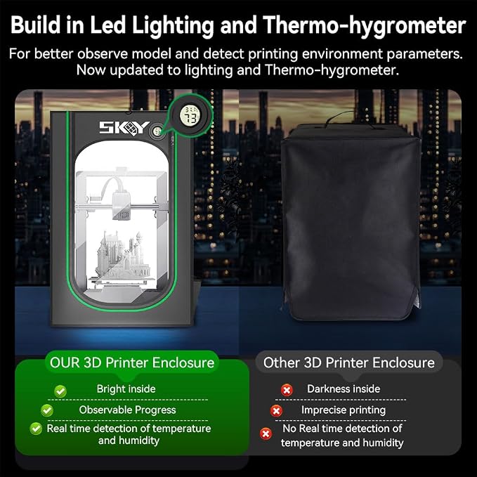 Skouphy 3D Printer Enclosure Fireproof and Dustproof Tent Constant Temperature - Image 5