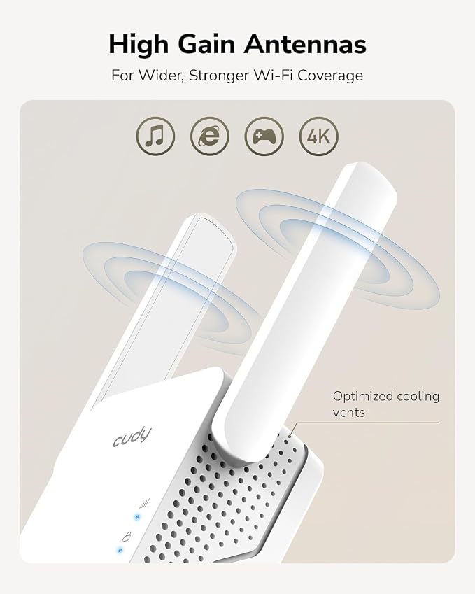 Cudy RE1500 AX1500 WiFi 6 Range Extender Dual Band 2.4G 5G Wireless Booster - Image 5