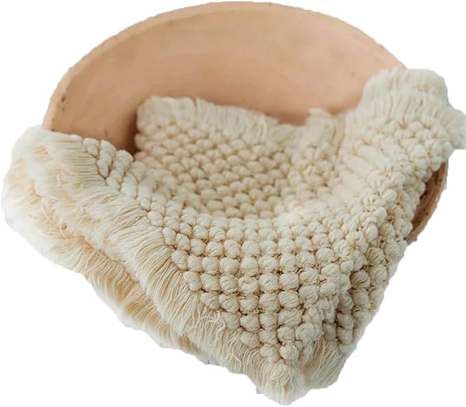 Zeroest Baby Photography Props Basket Braid Wool Wrap Newborn Photo Shoot - Image 9