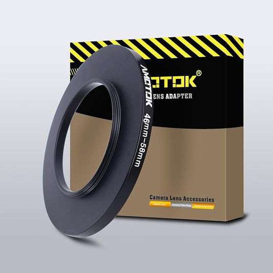 46mm Lens to 58mm Camera Lens Adapter, 46mm to 58mm Filter Step-Up Adapter Ring by AMOTOK