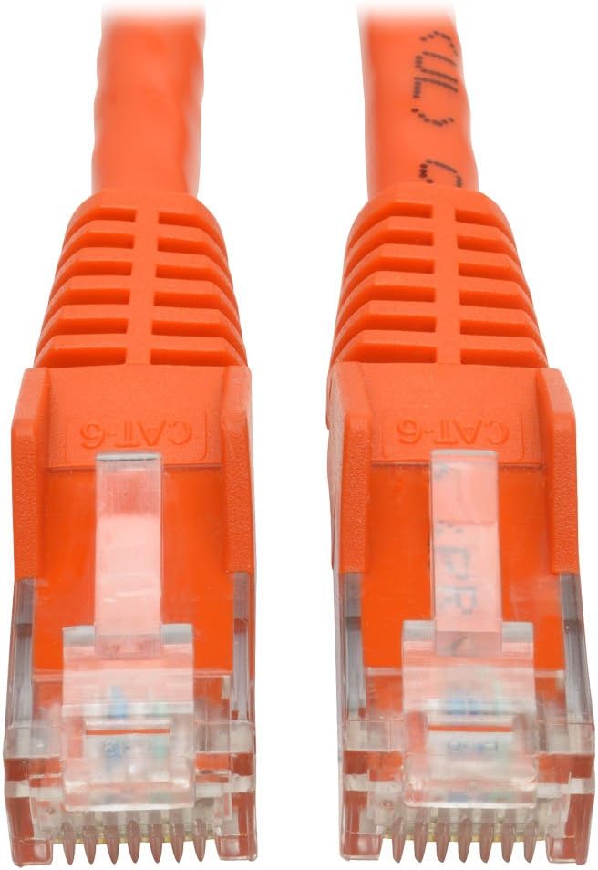 Tripp Lite Cat6 Gigabit Ethernet Snagless Molded Patch Cable UTP Orange RJ45 by TrippLite