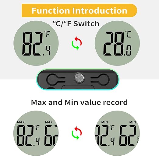 4PCS Mini Digital Hygrometer and Thermometer, Reptile Thermometer - Image 4
