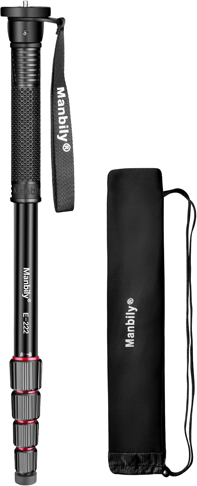 Manbily 65-Inch Camera Monopod, 5 Sections Aluminum Travel Monopod by Manbily