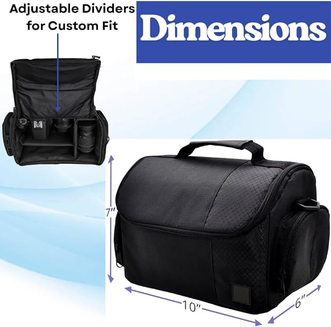 Large Padded Camera Bag with Shoulder Strap – DSLR & Mirrorless Camera Carrying - Image 5