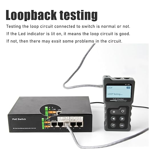 NF-488 Network Cable Testers RJ45 Continuity Checking CAT5 CAT6 LAN Ethernet - Image 7