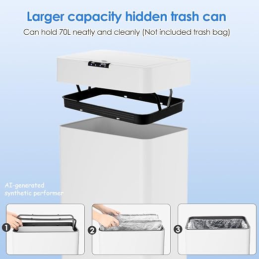 Sensor Trash Can, Touchless Motion Sensor Trash Bin, Smart Automatic Garbage Can - Image 6